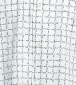 Hemden & Poloshirts*Anderson´s Anderson Kurzarm Herren Hemd mit Logo Schriftzug Sommerhemd aus Baumwolle Regular Fit weiß/schwarz