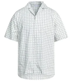 Hemden & Poloshirts*Anderson´s Anderson Kurzarm Herren Hemd mit Logo Schriftzug Sommerhemd aus Baumwolle Regular Fit weiß/schwarz