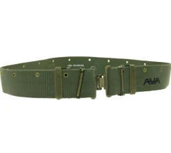 Gürtel*BioworldMerch ANGELS & AIRWAVES Stoff-Gürtel der Rock-Band für Damen und Herren Einheitsgröße 109cm im militärischen Stil Freizeit-Gürtel BT107924ANG Khaki