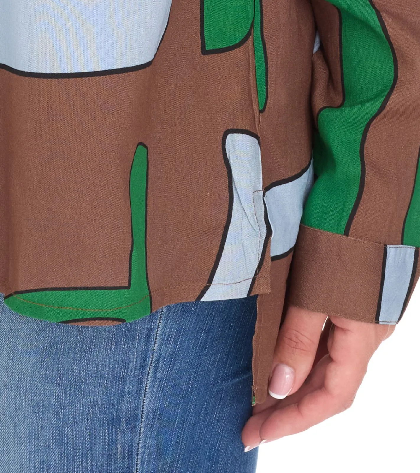 Poloshirts & Blusen*Aniston CASUAL Damen Bluse stylische Hemd-Bluse mit Kent-Kragen Sommer-Bluse 90141018 Braun