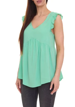 Poloshirts & Blusen*Aniston CASUAL Damen Bluse-Top schicke Sommer-Bluse mit V-Ausschnitt 57166816 Grün