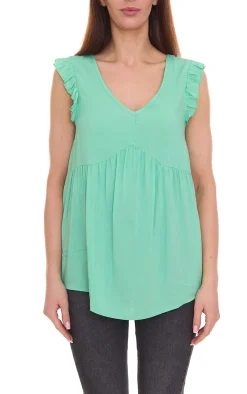 Poloshirts & Blusen*Aniston CASUAL Damen Bluse-Top schicke Sommer-Bluse mit V-Ausschnitt 57166816 Grün