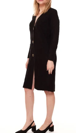 Strickjacken & Cardigans*Aniston CASUAL Damen Cardigan mit Ajour-Strickmustern Long-Strickjacke 40051956 Schwarz