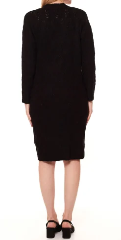 Strickjacken & Cardigans*Aniston CASUAL Damen Cardigan mit Ajour-Strickmustern Long-Strickjacke 40051956 Schwarz