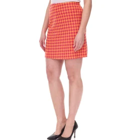 Röcke*Aniston CASUAL Damen Rock Mini-Rock Kariert Schlupfrock 33158658 Orange/Pink