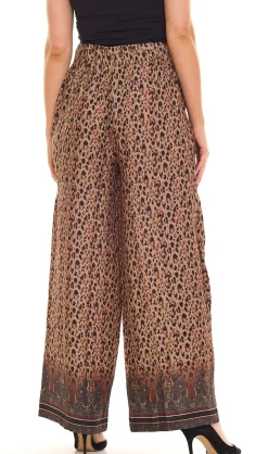 Hosen & Jeans*Aniston CASUAL Damen Schlupf-Hose bequeme Sommer-Hose mit Allover Leoparden-Muster 24252520 Beige/Braun