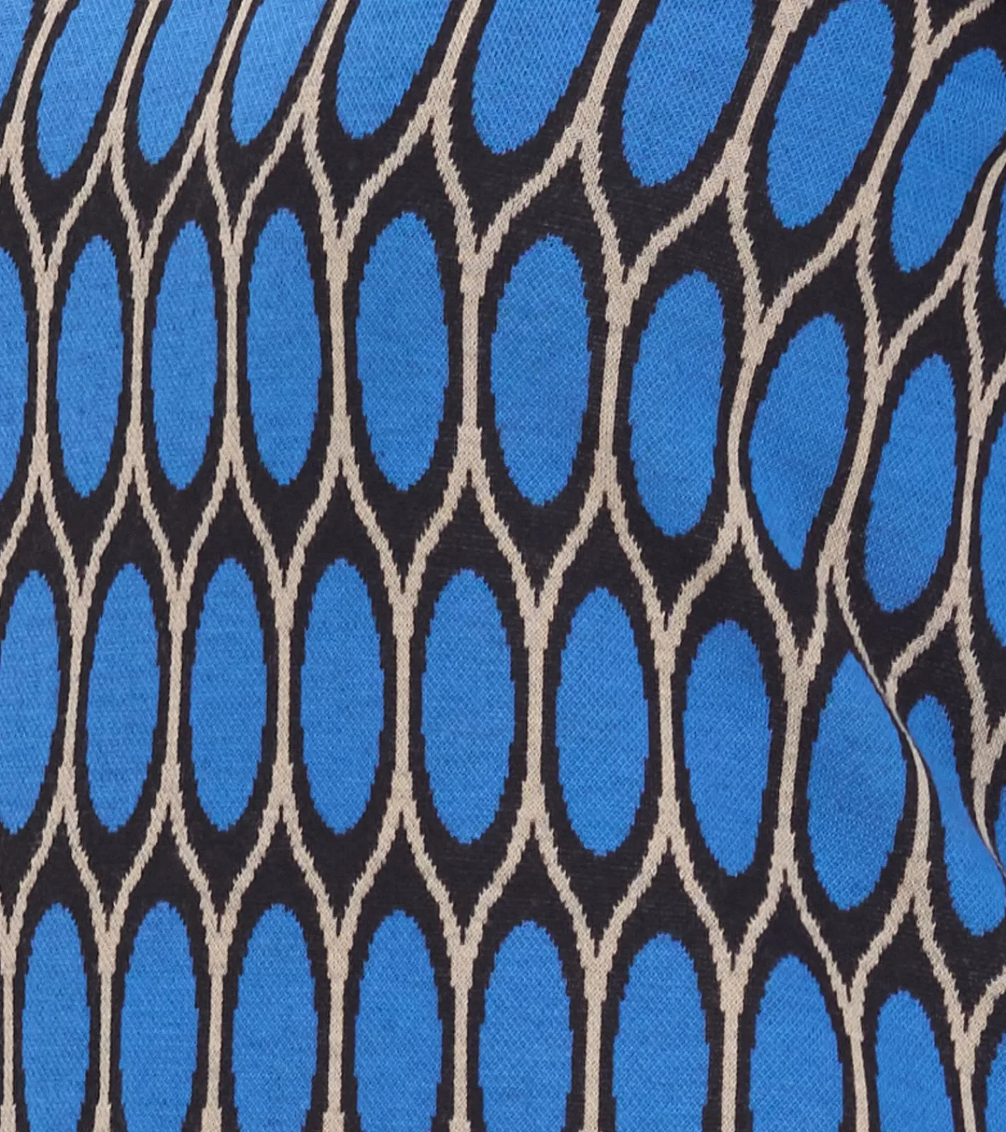 Kleider*Aniston CASUAL Damen Sommer-Kleid mit Allover-Print Mini-Kleid Rundhals-Kleid 52386460 Blau/Schwarz