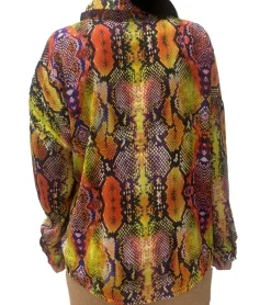 Große Größen|Poloshirts & Blusen*Aniston CASUAL Damen Sommer-Bluse mit stylischen Design Langarm-Shirt Frühlings-Bluse 78337452 Bunt