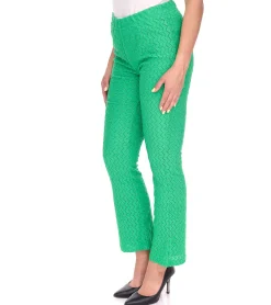 Große Größen|Hosen & Jeans*Aniston CASUAL Damen Sommer-Hose Bootcut-Hose leichte Schlag-Hose High Waist 61443431 Grün