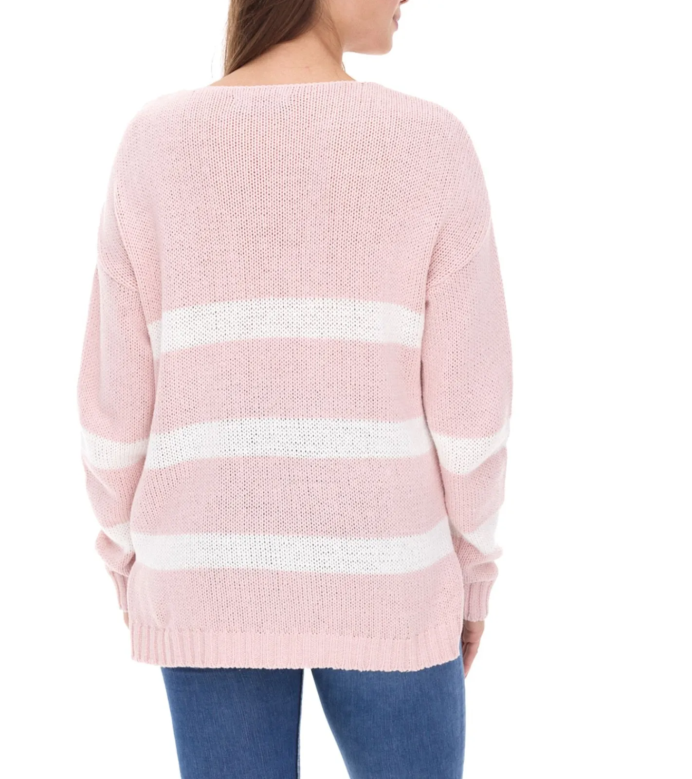 Sweater & Pullover*Aniston CASUAL Damen Strick-Pullover mit Baumwollanteil Alltags-Pullover Langarm-Shirt Pink, Rosa oder Türkis
