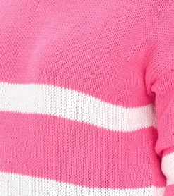 Sweater & Pullover*Aniston CASUAL Damen Strick-Pullover mit Baumwollanteil Alltags-Pullover Langarm-Shirt Pink, Rosa oder Türkis