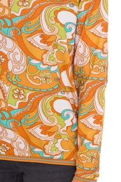 Sweater & Pullover*Aniston CASUAL Damen Sweatshirt sommerlicher Pullover mit Ornamenten 29722401 Orange/Bunt