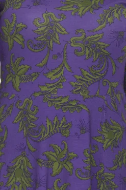 Kleider*Aniston Damen Maschenkleid mit Floralemmuster Langarm 41876054 Lila/Grün