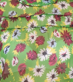 Große Größen|Poloshirts & Blusen*Aniston Damen Sommer-Bluse transparente Chiffon-Bluse mit Allover-Blüten-Print 13940242 Grün/Bunt