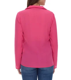 Poloshirts & Blusen*Aniston SELECTED Damen Langarm-Bluse mit Bindeband Crinkle-Optik 63149957 Pink
