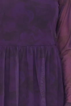 Kleider*Aniston SELECTED Damen Maschenkleid modisches Sommer-Kleid 99458044 Lila