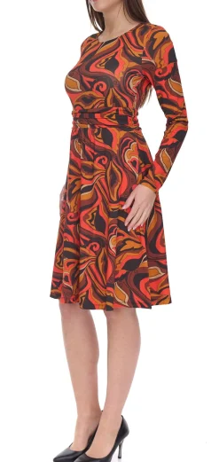 Kleider*Aniston SELECTED Damen Maschenkleid modisches Sommer-Kleid 49498517 Bunt