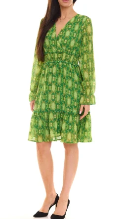 Kleider*Aniston SELECTED Damen Mini-Kleid mit Raffung Sommer-Kleid 19133051 Grün