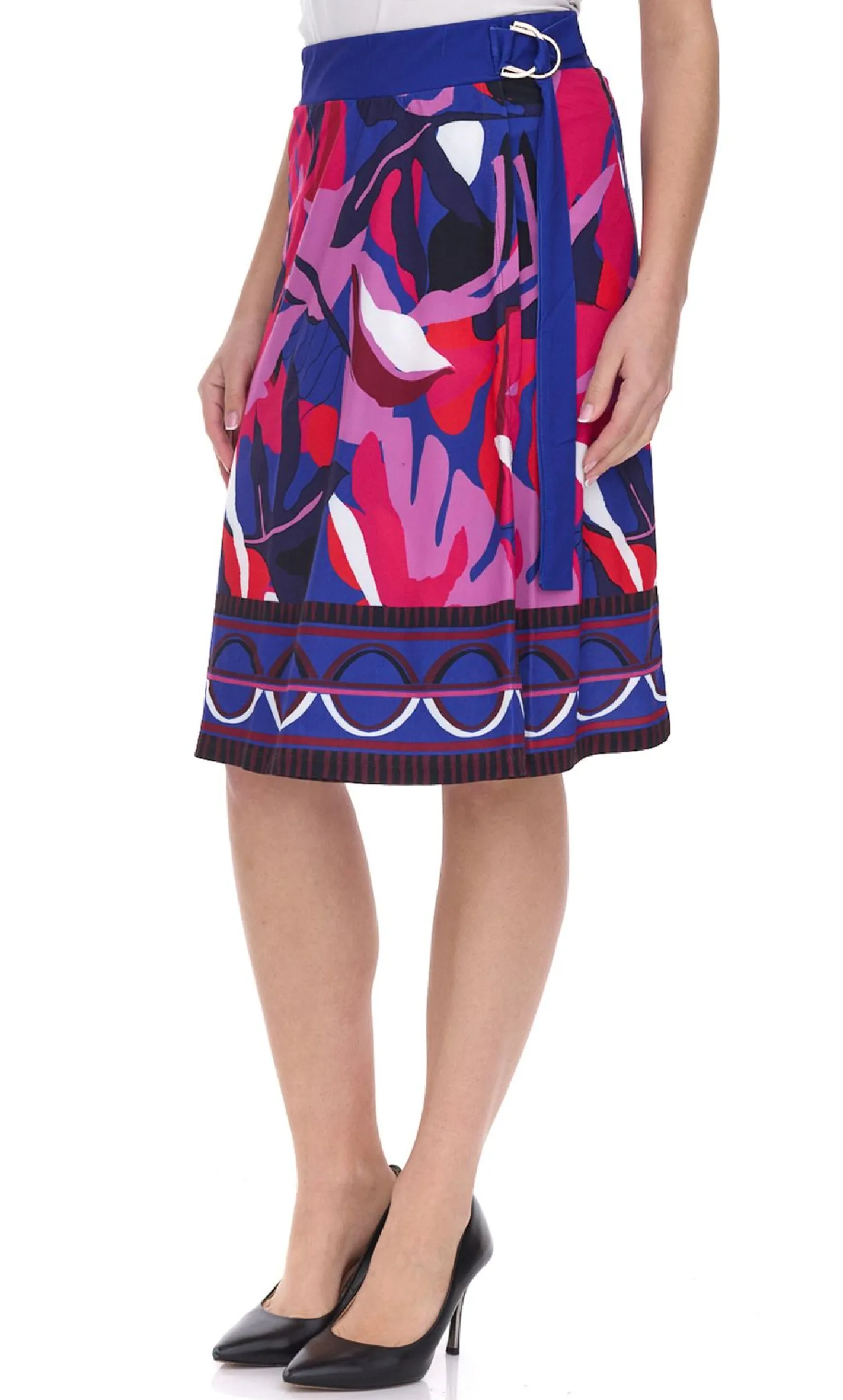 Röcke*Aniston SELECTED Damen Rock stylischer Midi-Rock mit Schnalle Alltags-Rock 68068210 Bunt