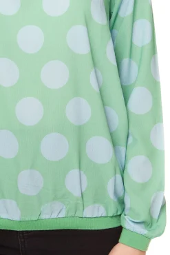 Poloshirts & Blusen*Aniston SELECTED FM Damen Blusen-Shirt Allover mit Punkten bedruckt figurumspielend 37847721 Grün/Blau