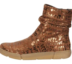 Boots & Stiefel*ara Damen Echtleder-Schuhe Highsoft Stiefel mit glänzendem Allover-Print 1089461-42 Braun