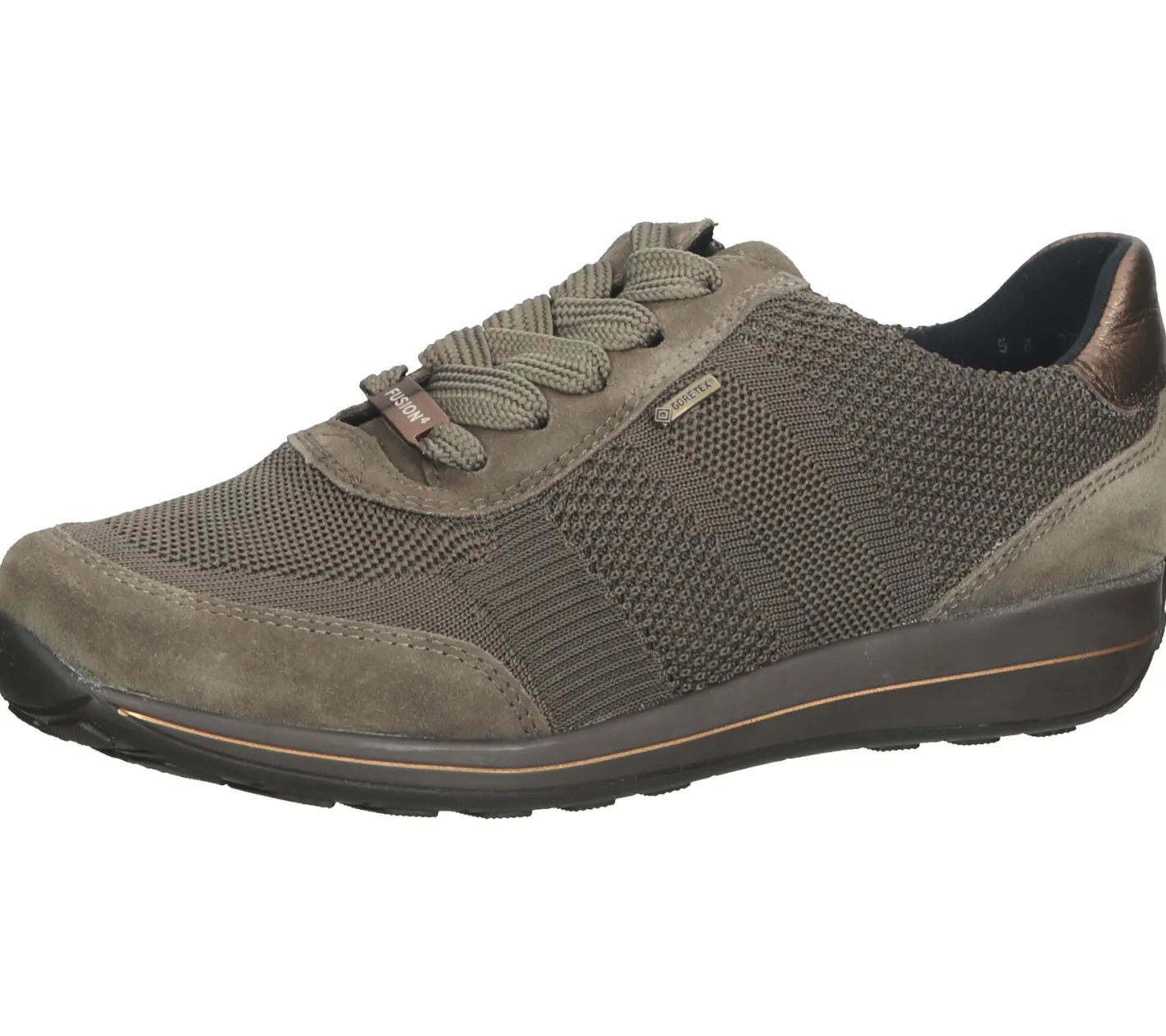 Sneaker & Turnschuhe*ara Osaka Highsoft Damen Sneaker Schnürschuhe mit Gore-Tex aus Portugal 12-34598-11 Grün/Braun