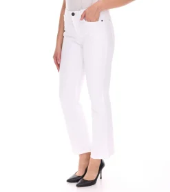 Große Größen|Hosen & Jeans*ARIZONA Damen Bootcut-Jeans modische High-Waist Denim-Hose im 5-Pocket-Style 205716 Weiß