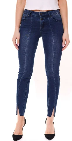 Hosen & Jeans*ARIZONA Damen Slim-Fit Jeans mit Deko-Naht Röhren-Jeans 98934633 Blau