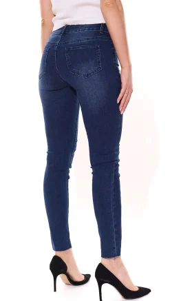 Hosen & Jeans*ARIZONA Damen Slim-Fit Jeans mit Deko-Naht Röhren-Jeans 98934633 Blau