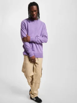 Pullover & Sweater*ASPESI Maglia Mod.m210 Herren Sweatshirt langarm Woll-Pullover Lavendel