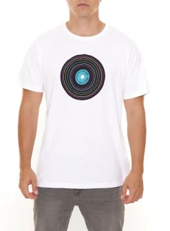 T-Shirts & Tank Tops*BAD+MAD Antwerp Tee Herren Kurzarm-Shirt mit großem Front-Print Baumwoll-T-Shirt BMTR003 Weiß