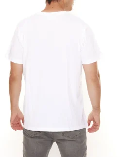 T-Shirts & Tank Tops*BAD+MAD Rio Tee Herren Kurzarm-Shirt mit großem Front-Print Baumwoll-T-Shirt BMTR005 Weiß