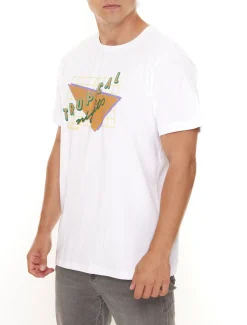 T-Shirts & Tank Tops*BAD+MAD Tee Herren Baumwoll-T-Shirt mit verschiedenen Prints Rundhals-Shirt BMTR00X Weiß