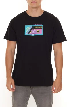T-Shirts & Tank Tops*BAD+MAD Tokio Tee Herren Baumwoll-T-Shirt mit verschiedenen Prints Rundhals-Shirt BMTR00X in Schwarz oder Weiß