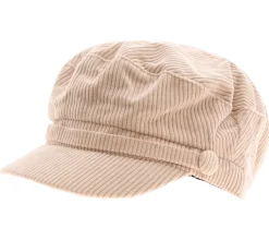 Caps & Mützen*O46 Baker-Boy-Mütze im Cord-Style Ballon-Mütze Kopfbedeckung Sommer-Cap Schirm-Mütze 4606M K248131 Beige