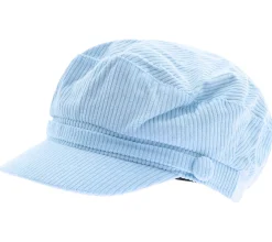 Caps & Mützen*O46 Baker-Boy-Mütze im Cord-Style Ballon-Mütze Kopfbedeckung Sommer-Cap Schirm-Mütze 4606M K248131 Blau
