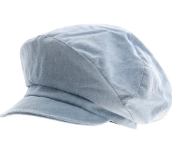 Caps & Mützen*O46 Baker-Boy-Mütze im Jeans-Style Ballon-Mütze Kopfbedeckung Sommer-Cap Schirm-Mütze 4606M K248139 Hell-Blau