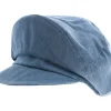 Caps & Mützen*O46 Baker-Boy-Mütze im Jeans-Style Ballon-Mütze Kopfbedeckung Sommer-Cap Schirm-Mütze 4606M K248139 Blau