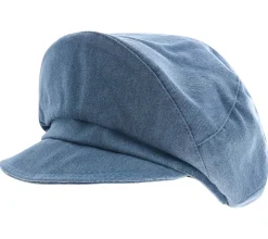 Caps & Mützen*O46 Baker-Boy-Mütze im Jeans-Style Ballon-Mütze Kopfbedeckung Sommer-Cap Schirm-Mütze 4606M K248139 Blau