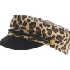 Caps & Mützen*O46 Baker-Boy-Mütze mit Leopardenprint Ballon-Mütze mit dekorativem Kordelband Kopfbedeckung Sommer-Cap Schirm-Mütze 4606M K248213 Beige