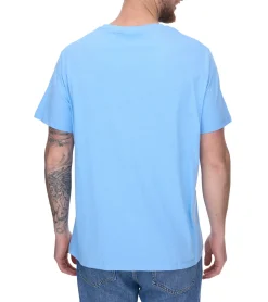 T-Shirts & Tank Tops*Ballin Est. 2013 Herren nachhaltiges Baumwoll-Shirt mit Logo-Print auf der Front Kurzarm-Shirt SH-REG-H050 Hellblau