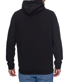 Pullover & Sweater*Ballin Est. 2013 Herren nachhaltiger Hoodie Kapuzen-Pullover mit Logo-Print auf der Front HO-H00050 Schwarz