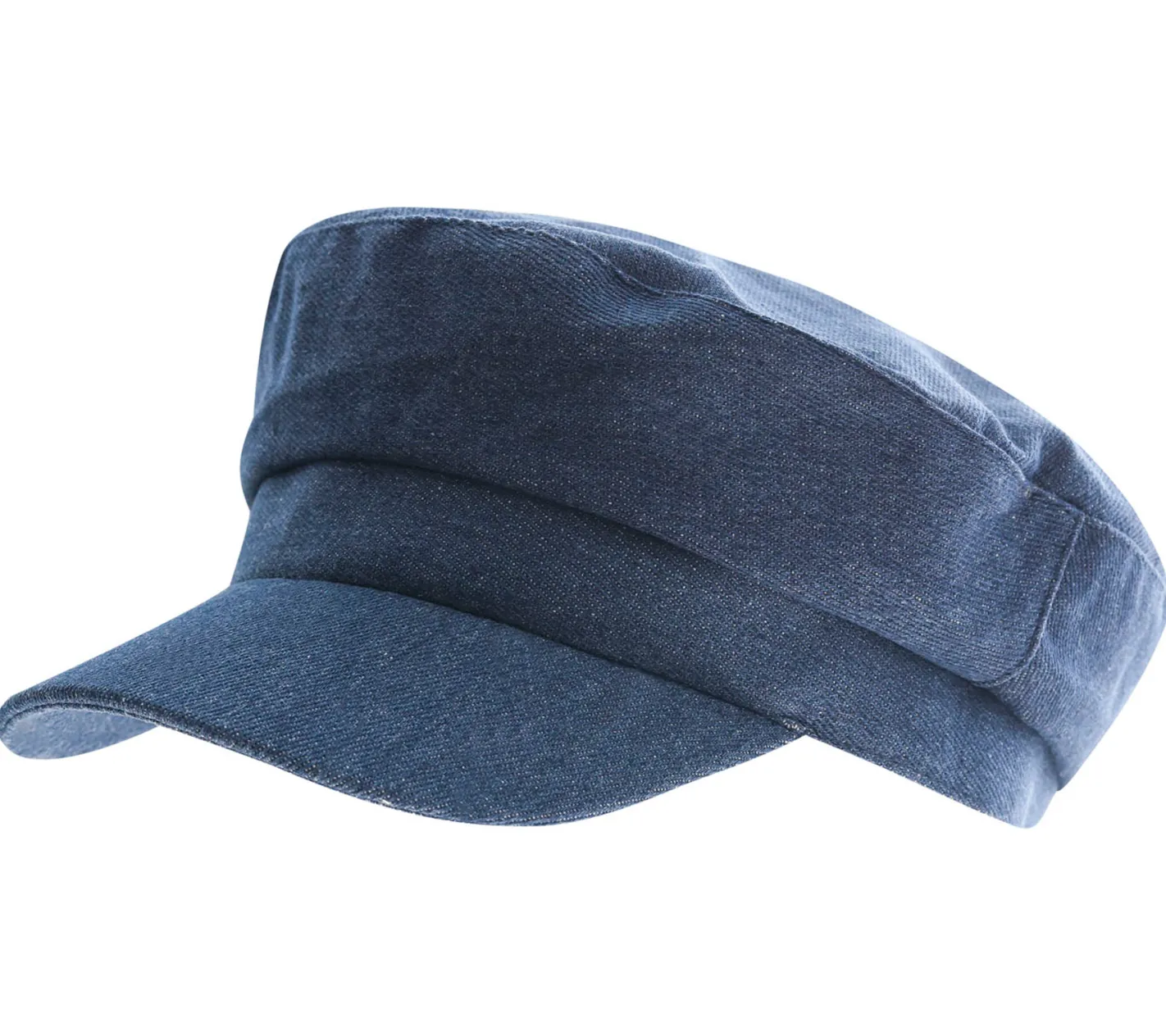 Caps & Mützen*O46 Ballon-Mütze im Jeans-Style Schirm-Mütze Baker-Boy-Mütze Kopfbedeckung Sommer-Cap 4606M K248136 Dunkel-Blau