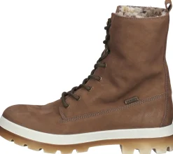 Boots & Stiefel*bama Damen Echtleder-Schuhe wetterfeste Winter-Stiefel mit -tex und Kuschelfutter Schnür-Schuhe oder Grau/Braun Schwarz