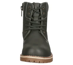 Stiefel*bama Kinder Boots bequeme Schnür-Stiefelette mit verstärkter Fersenkappe 1082996 Khaki