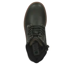 Stiefel*bama Kinder Boots bequeme Schnür-Stiefelette mit verstärkter Fersenkappe 1082996 Khaki