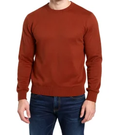 Pullover & Sweater*BARO Cousteau Herren Strick-Pullover modischer Woll-Pullover Sweater Sumac