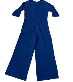 Jumpsuits*Be Wear Damen Jumpsuit modischer Freizeit-Einteiler mit betonter Taille Ausgeh-Jumpsuit B174 Blau