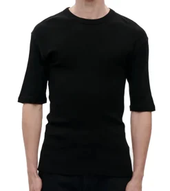 T-Shirts & Tank Tops*BERNER KÜHL Base Tee Rib Herren T-Shirt aus reiner Wolle hergestellt in Portugal Schwarz