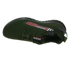 Sneaker & Turnschuhe*BEYOND THE RAINBOW NASA Freizeit-Sneaker mit SPACE DEPT Schriftzug und farblichen Akzenten Alltags-Schuhe Turnschuhe GNS-524K Dunkelgrün/Rot